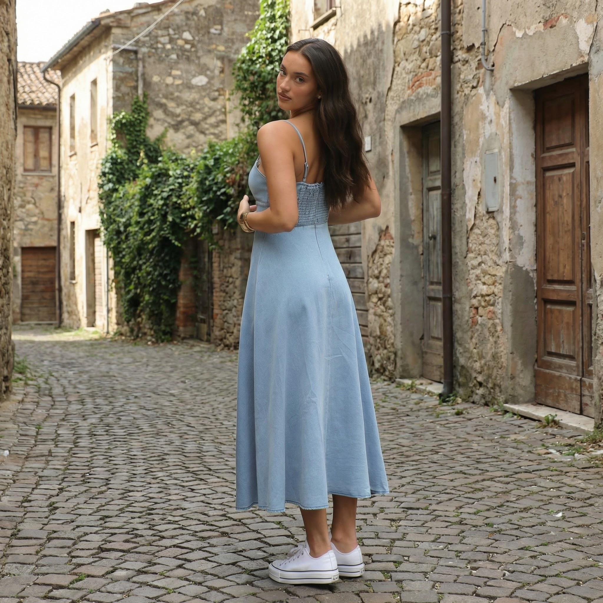 Calla - Denim Midi Dress