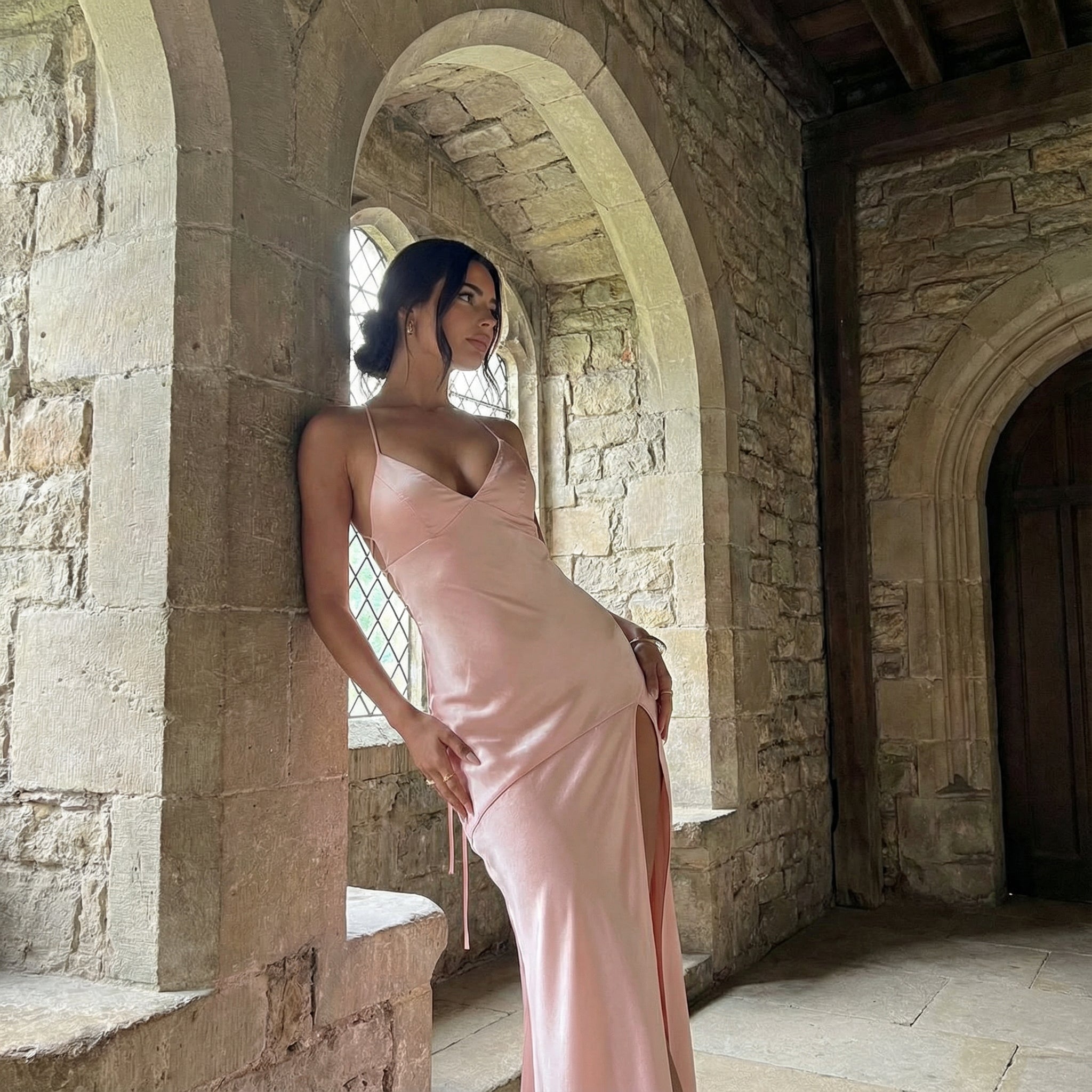 Aphrodite - Satin Maxi Dress