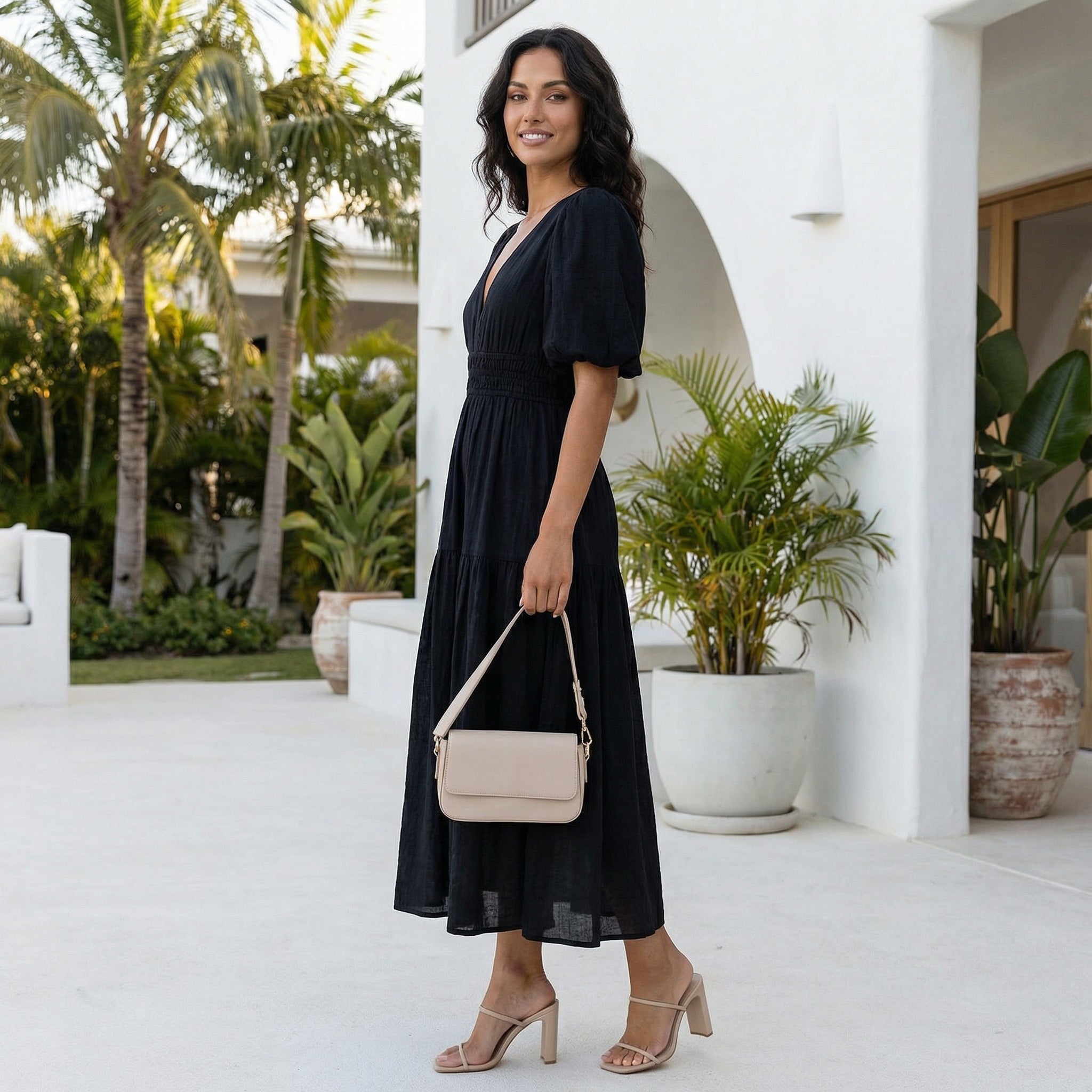 Enola - Dress with Puff Sleeves