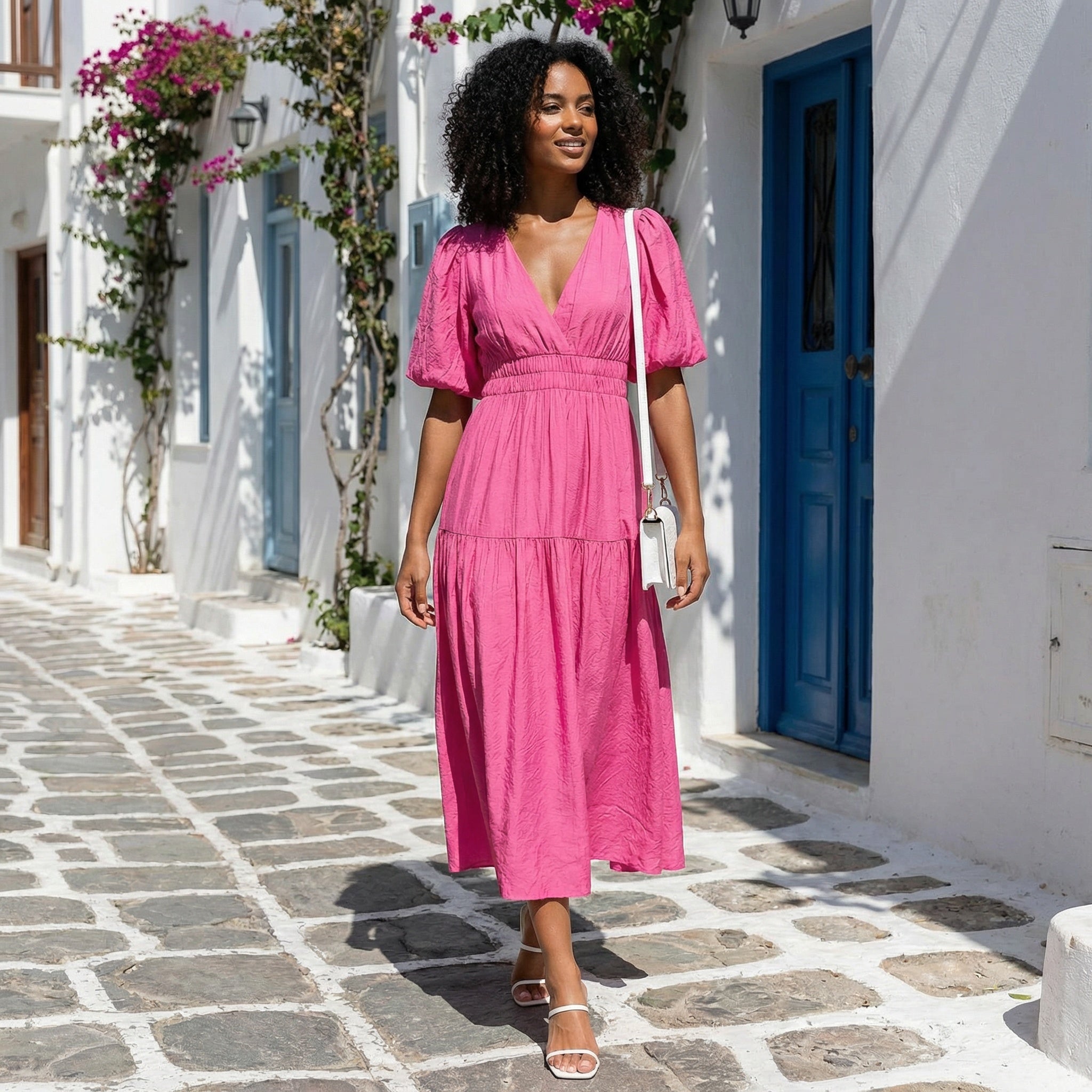 Enola - Dress with Puff Sleeves