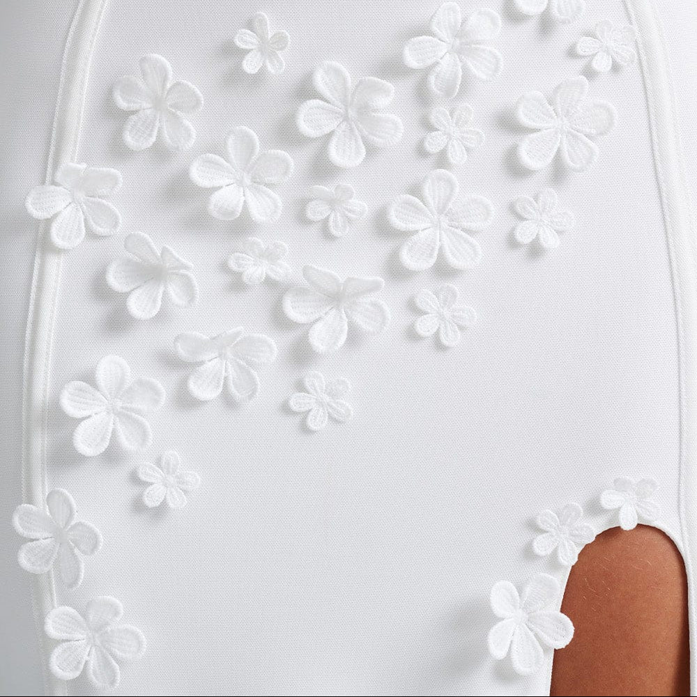 Bianca - Floral Appliqué Maxi Dress